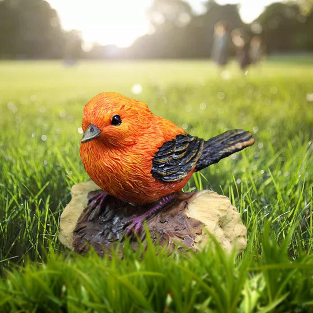 Figurines Bird Animal Model Resin Sculptural for Party Yard Decoration