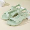 Sommer 2024 Neue Handel Flache Sandalen Einfarbig Damenschuhe Weiche und Bequeme EVA Flache Sandalen für Damen