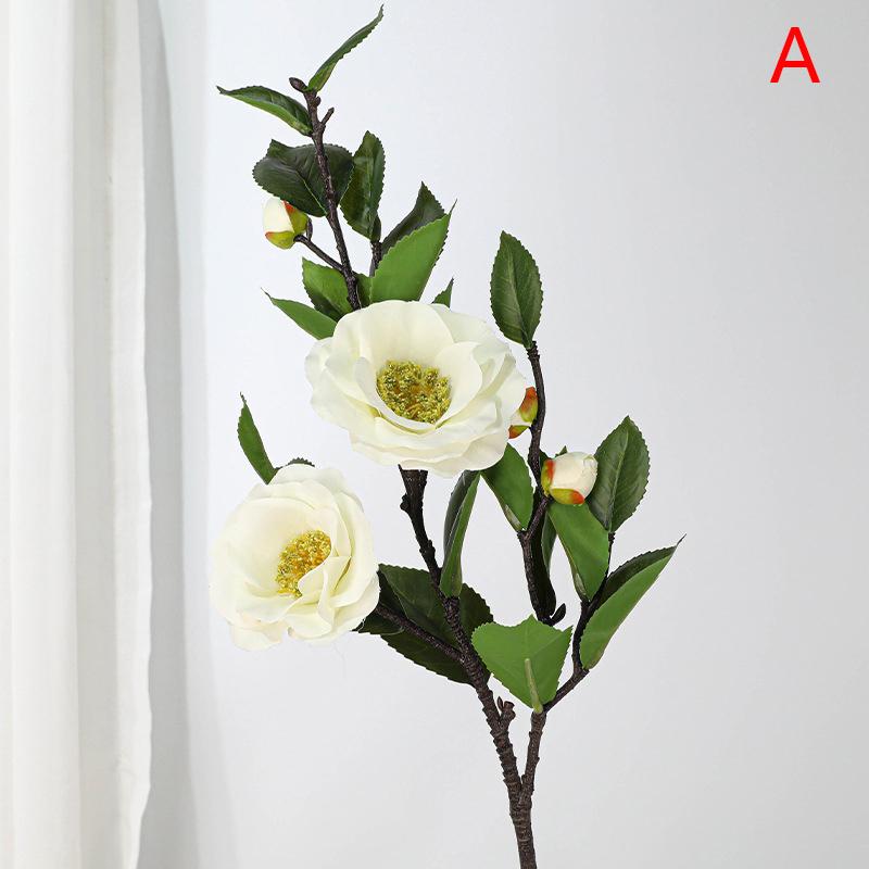 58Cm High Quality Artificial Camellia Camellia Silk Fake Flower Flower For Diy Home Garden Wedding Living Room Office Decoration