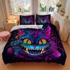 3pcs Art Cat Print Cover Set Ultra Soft, Breathable, and Comfortable Bedding with Stylish Design for Bedroom and Guest Room Decor 1 Cover and 2 M