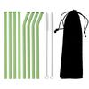 11Pcs Glass Straw Reusable Drinking Straw Borosilicate Glass Tube Straws for Drinks Cocktail with Cleaning Brush Bar Accessories