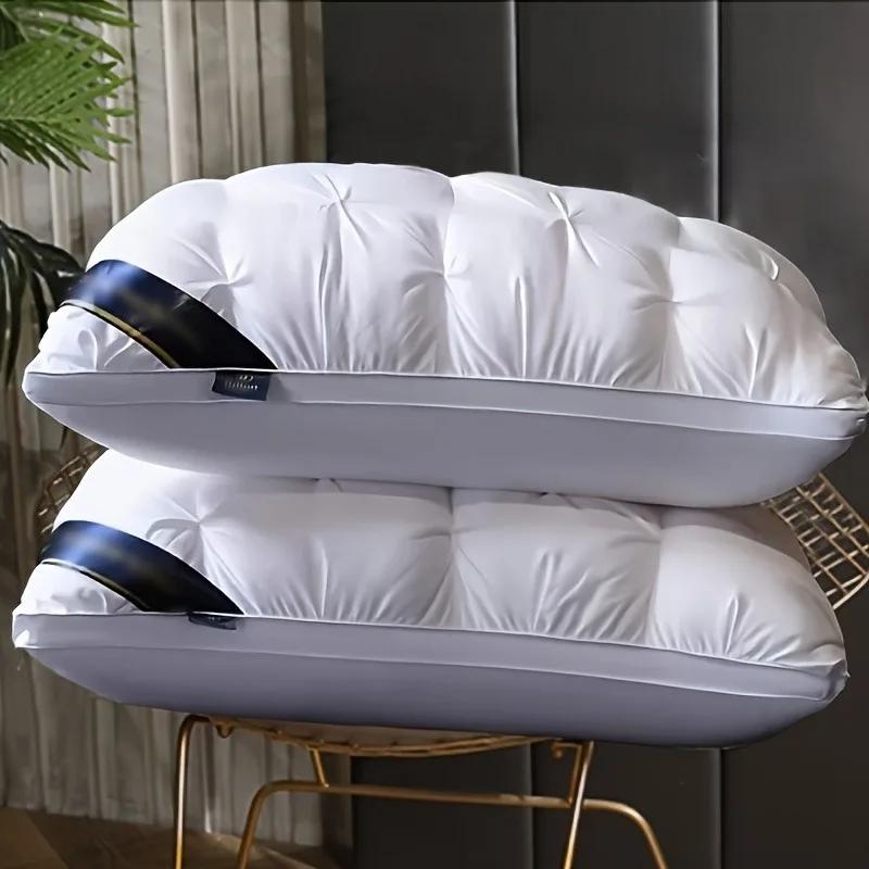 1/2pcs Twisted Flower48 × 74cmStar Hotel High and Low Pillow Home No Collapse Cervical Pillow Insert Waterable Wash Pillow Inner