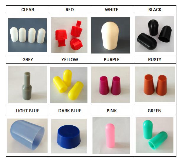 Silicone Rubber Plugs with Handle Silicone Plug Silicone Protection During Powder Coating or Painting