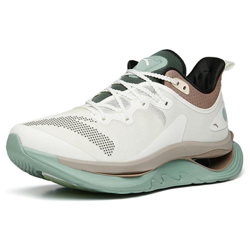 Anta Spark Low top Nitrogen Technology Training Sprint Running Shoes Men's White Gray Green Sneakers 112225680A-3