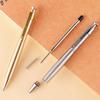 Gold Brass Push-Button Ballpoint Pen with Clip - Elegant Signature Pen for Office & Business Gifts