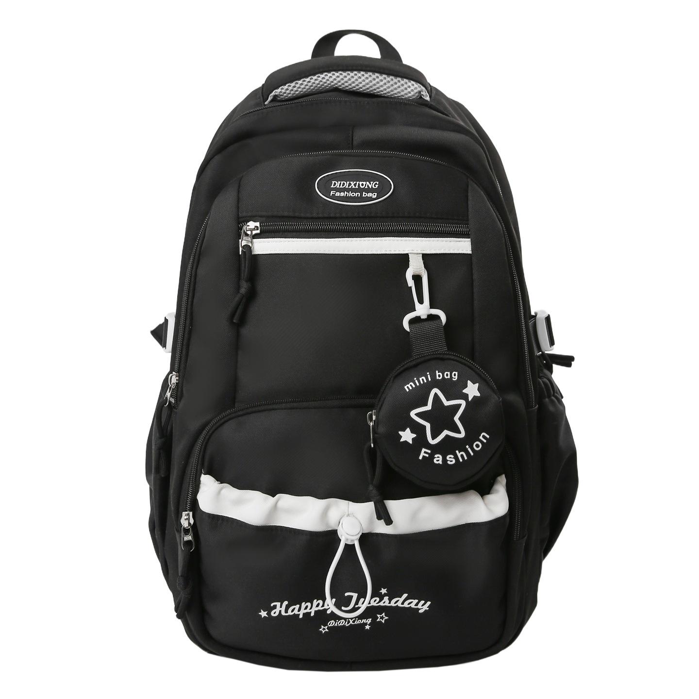 

Cute Japanese Schoolgirl Backpack, Large Capacity Casual Commuter Bag for Women & Students чорний