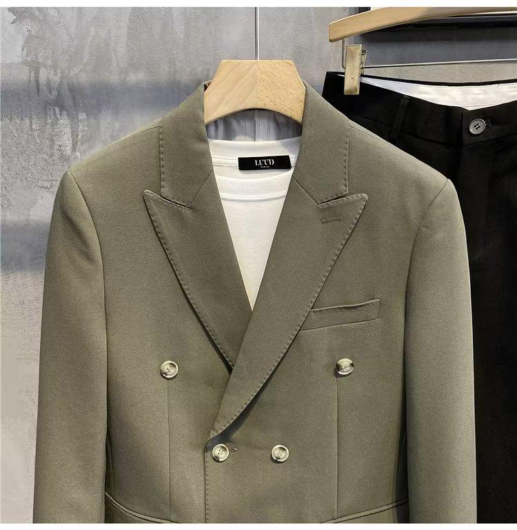 Sacou costum bărbați cu croială largă Primăvară & Toamnă 2022 - Top business formal la modă în stil coreean