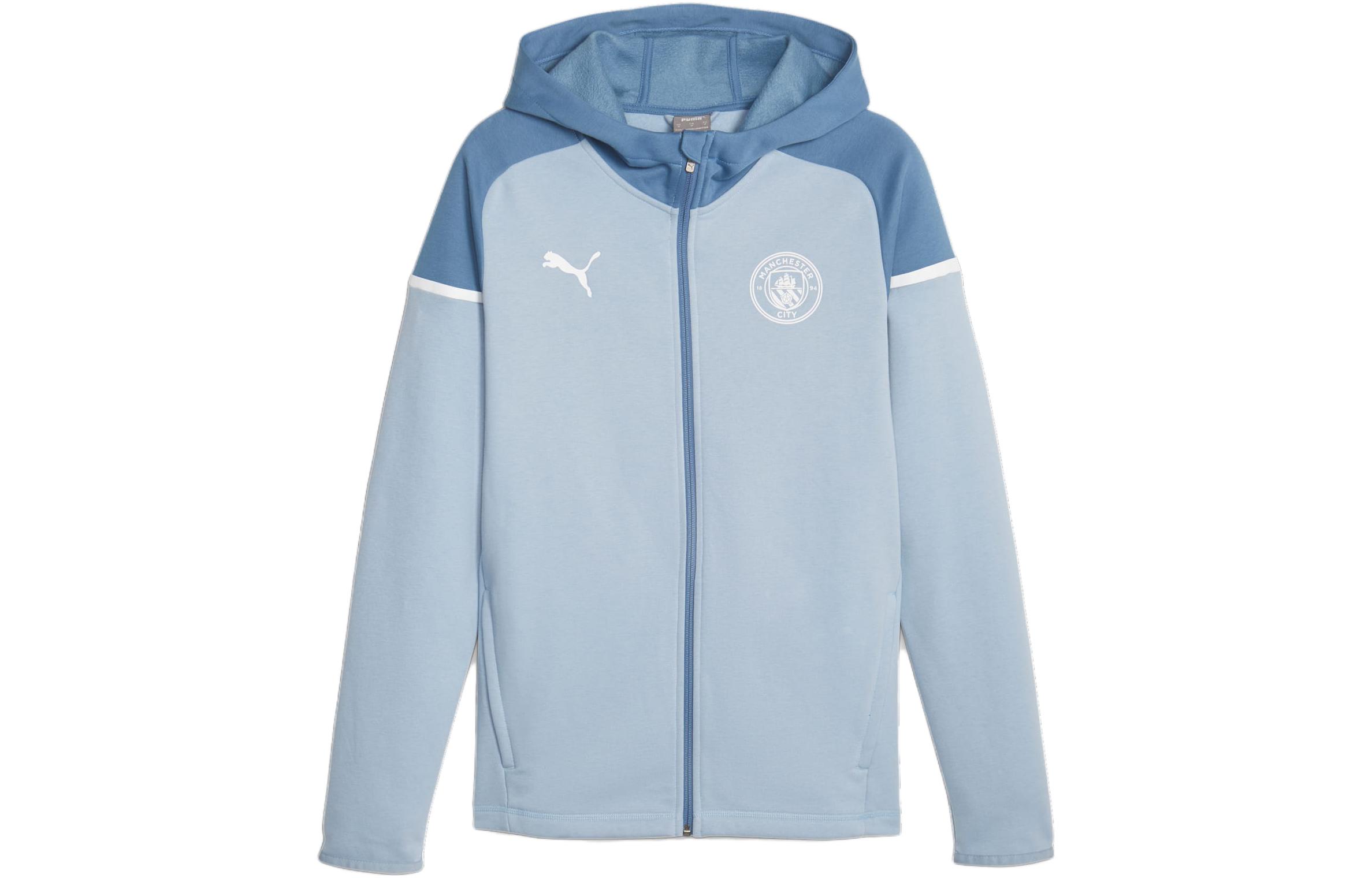 PUMA Manchester City Football Casuals Hooded Jacket Men s Blue 772904-20 XL