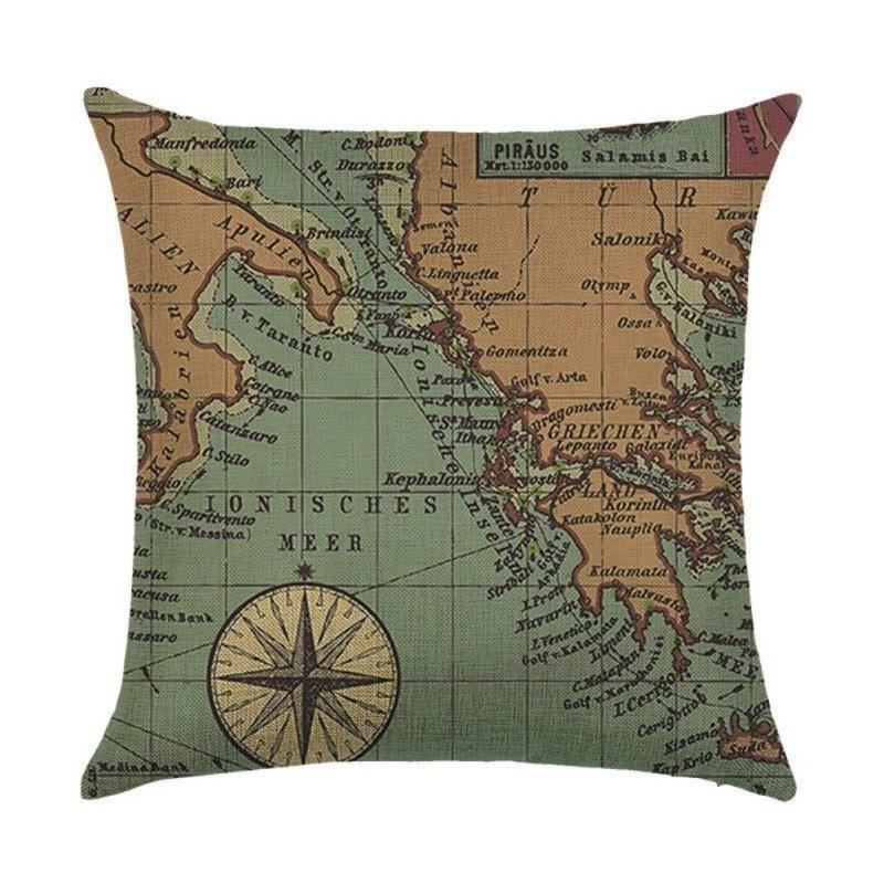Buy Flag Cushion Cover Cotton Linen Pillowcase 45x45cm Pillow Cover For
