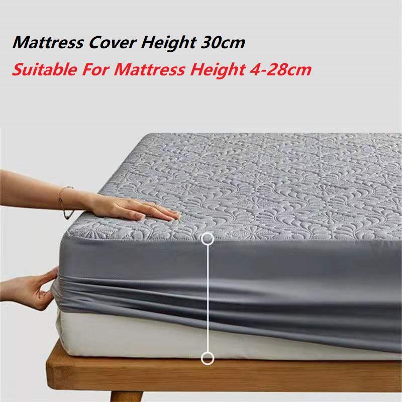 King Queen Size Good Waterproof Quilted Mattress Cover Anti-mite Air-Permeable Bed Pad Cover Not Including Pillowcase