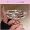 French Pearl Bracelet With Rhinestone Embellishments For Elegant Fashion Accessories