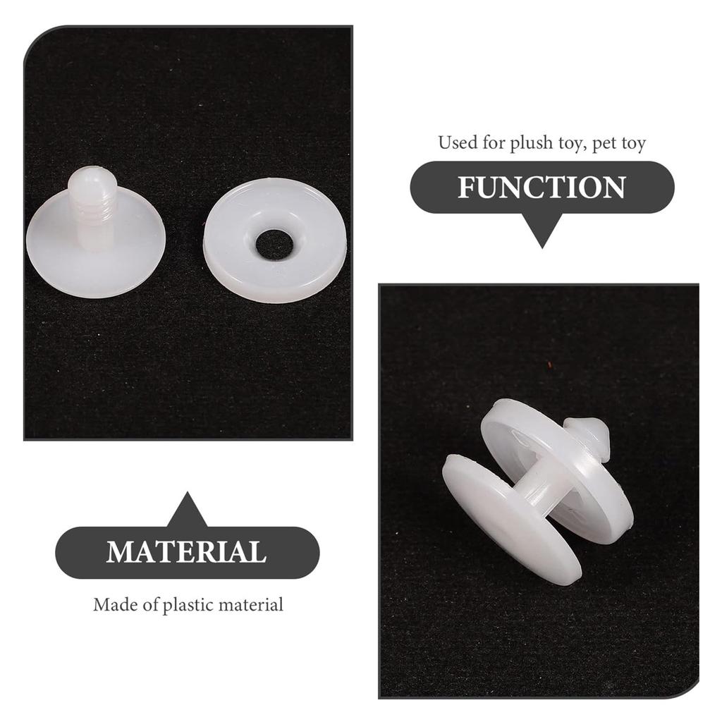 10–50 Sets 20 mm DIY-Puppengelenke, Puppenskelettgelenke, Sicherheitsgelenke aus Kunststoff, Puppenkörpergelenke für die Herstellung von Häkel- und Stofftierpuppen