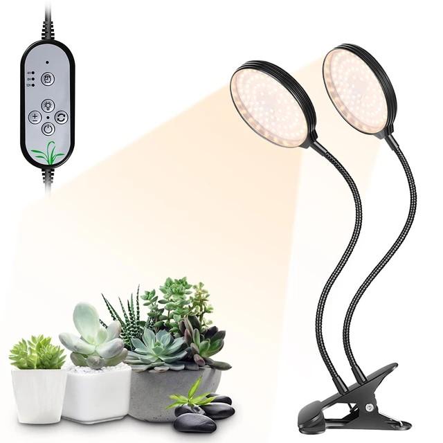 USB Plant Grow Light 1 Sunlight Full Spectrum Adjustable Desktop Clamp Growing Lamp for Indoor Plants 5 Dimmable Levels