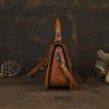 Johnature Borsa da donna in pelle goffrata fatta a mano, borsa vintage, borse a tracolla e a spalla versatili