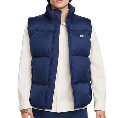 Club Puffer Vest Sleeveless Water-repellent Polyester Midnight Navy