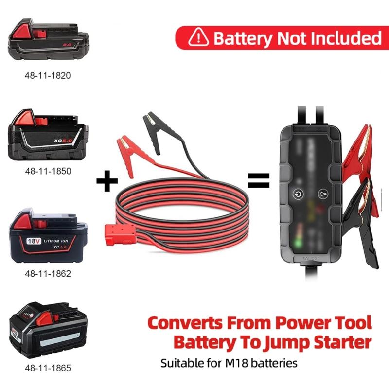 Small Battery Jumper Cables Emergency Power Solution Automotive Jump Leads Simple Use for Active Power solution