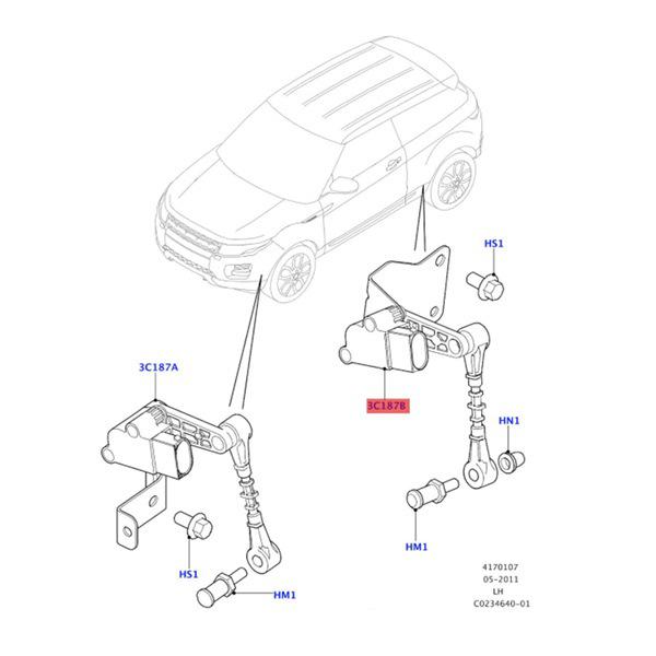 LR024220 Air Suspension Height Sensor for Land Rover Range Rover Evoque