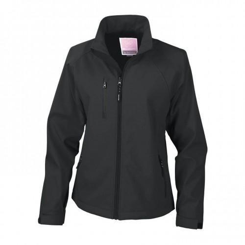 

Result Ladies/Womens La Femme® 2 Layer Base Softshell Breathable Wind Resistant Jacket чорний