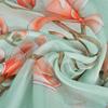 Light Green Silk Scarf Ladies Spring Fall Winter Floral Large Size Long Scarves Wraps Summer Beach Shawl Cover-ups