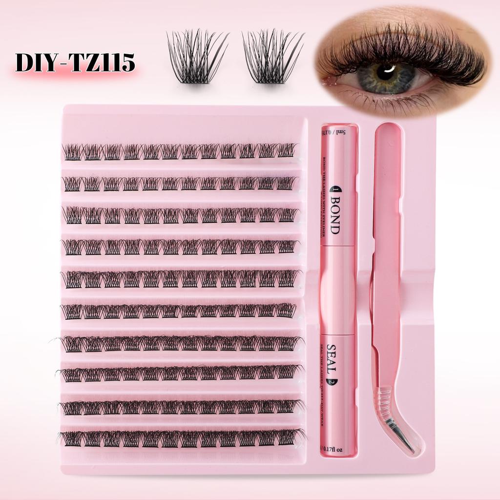 Diy Segmented Single Cluster Of False Eyelashes 8-16Mm Eyelashes C Curvature Dense Curl