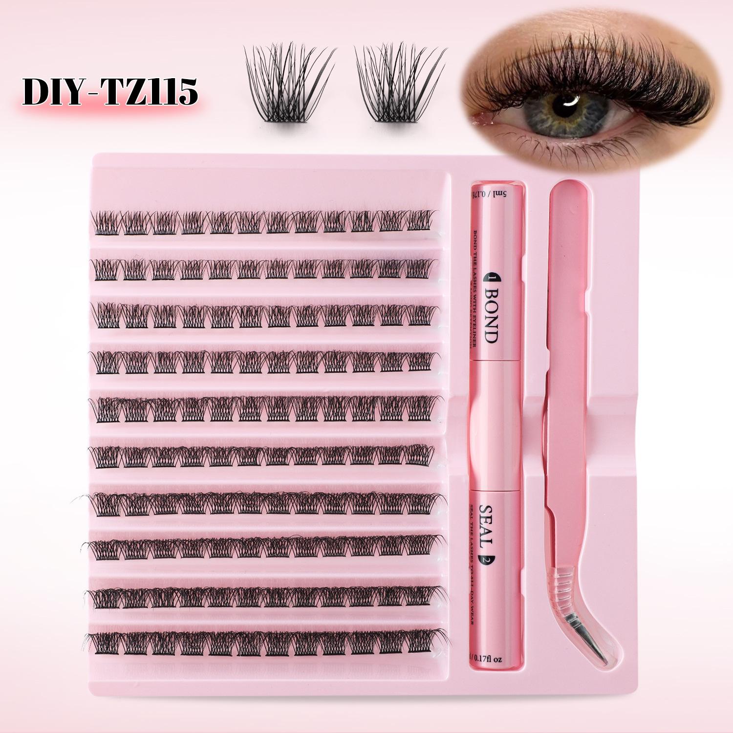 

Diy Segmented Single Cluster Of False Eyelashes 8-16Mm Eyelashes C Curvature Dense Curl