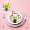 Egg Cup Holder Stainless Steel Egg Cups Plates Tableware Holder For Hard Soft Boiled Egg Kitchen Display