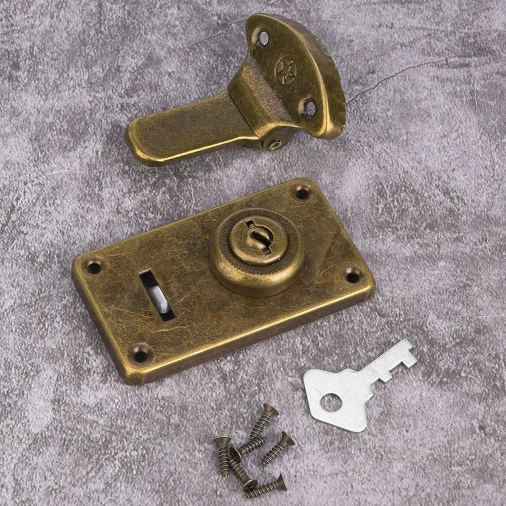 2pcs Antique Lock Wooden Box Hasp Heavy Duty Furniture Accessories For Chests & Trunks