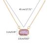 Eye Catching Zircon Inlayed Elliptical Pendant Necklace Stylish Neck Accessory Unique Neckchain Gift for Women and Girls