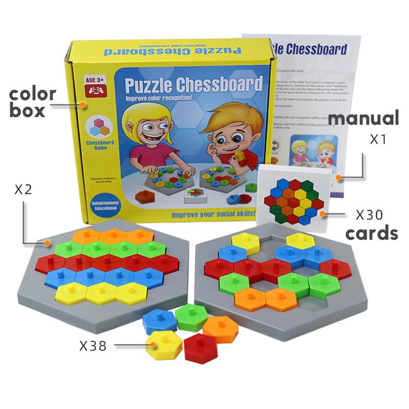 Kids Montessori Thinking Puzzles Toys Interactive Board Game Geometric Shape Color Logical Matching Educational Sensory Toys