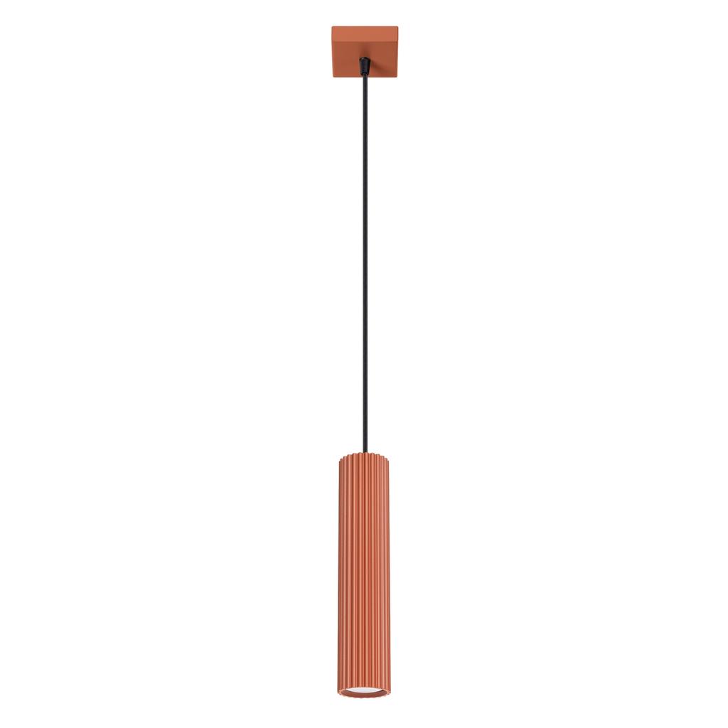Lampa Wisząca Karbon 1 Gu10 Ochra Czerwona Alu Sollux Sl.1630