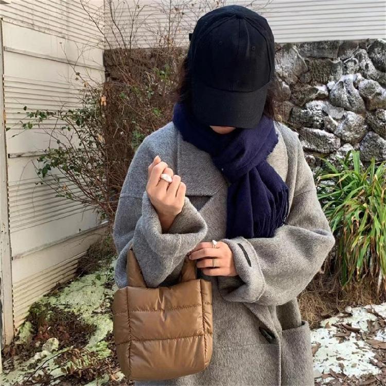 Fashion Large Tote Puffer Shoulder Bag Stylish and Spacious Handbag for Women