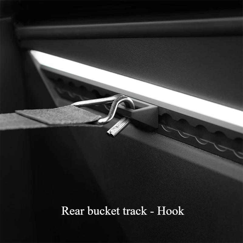 For Tesla Cybertruck 2025 Rear Bucket L-shaped Multifunctional  Energy Track Hook Pair Car Track Equipment Accessories 2PCS New