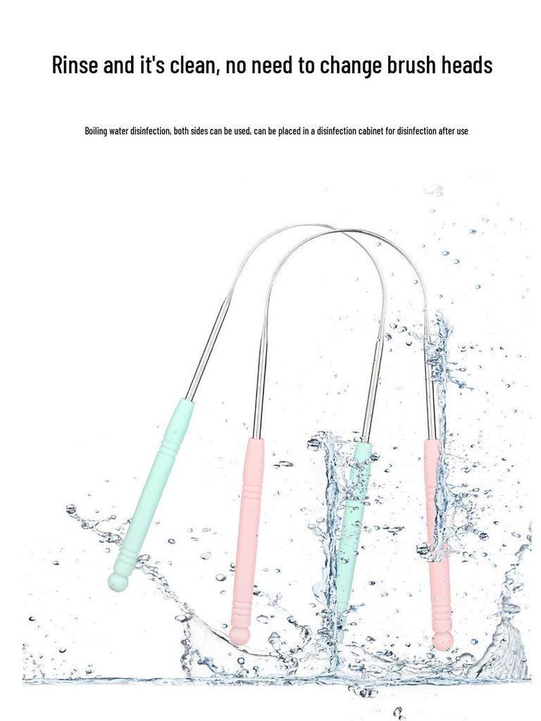 Stainless Steel U-shaped Tongue Scraper and Cleaner