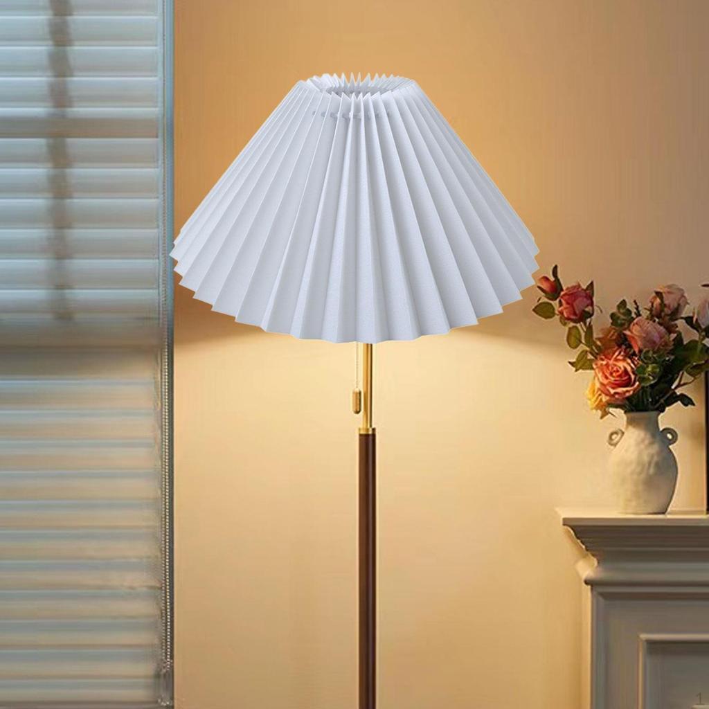 Pleated Lamp Shade Ceiling Pendant Light Cover Fan for Restaurant