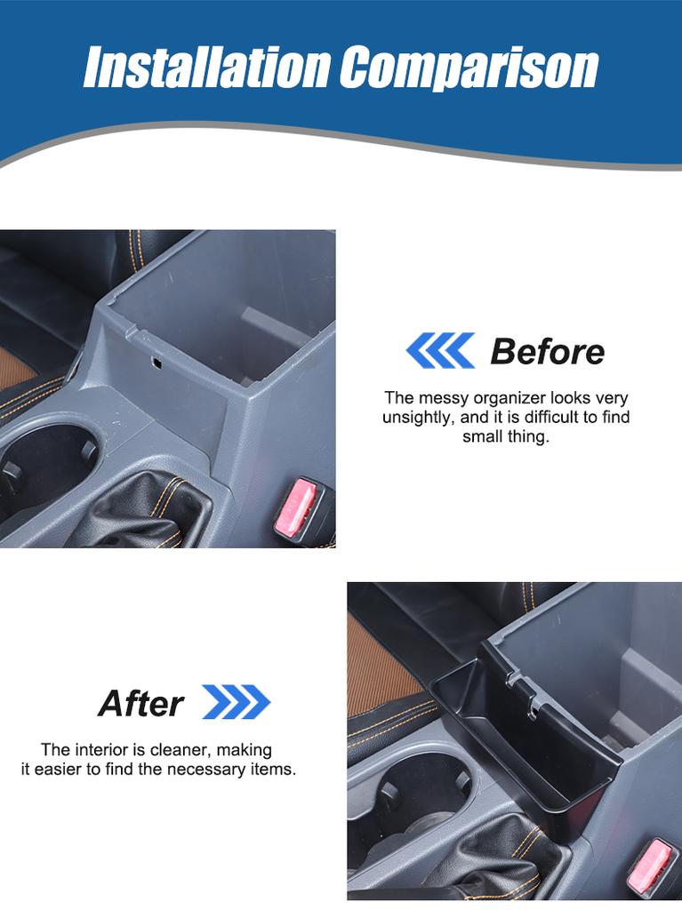 For Ford RANGER Wildtrak T6 T7 T8 2015-2025 Car Center Console Organizer Tray Armrest Box Front Storage Box Accessories