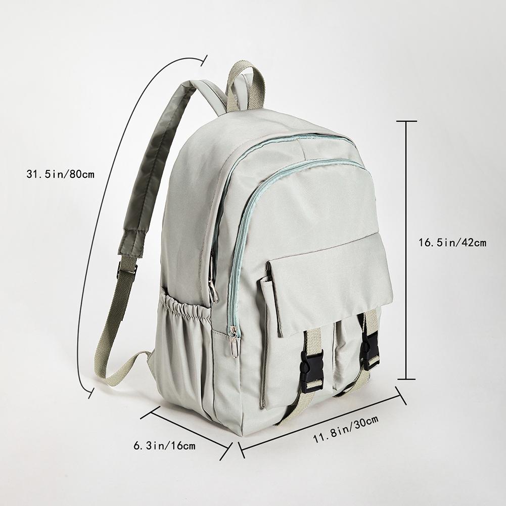 Sweet Soft Sister Solid Color Large Capacity Student Schoolbag School Season New College Students Ins Backpack Teen Girls Boys