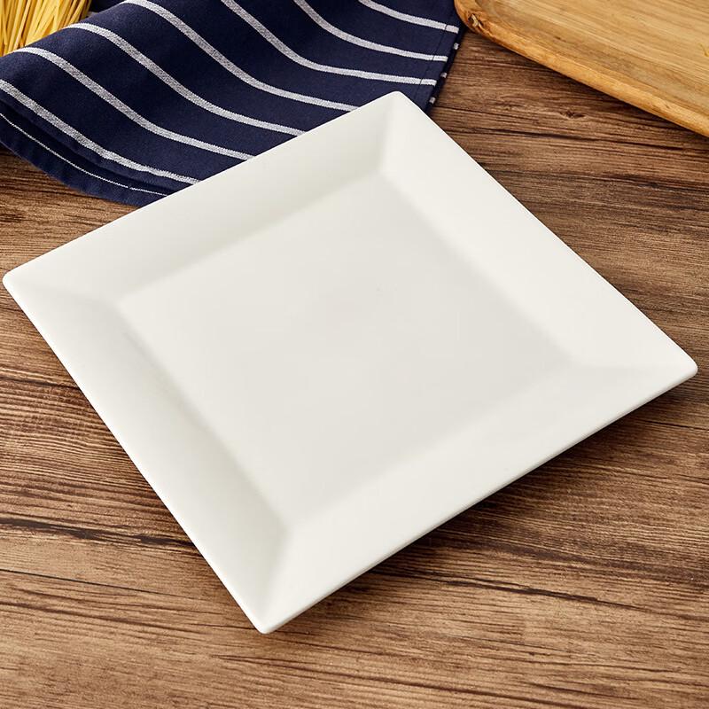 ZISIZ 12-inch Square Ceramic Dinner Plates