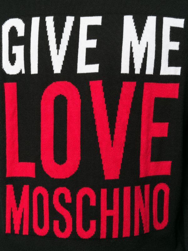 Love Moschino luksusowy męski sweter nero -45%%% - Rozmiar: L