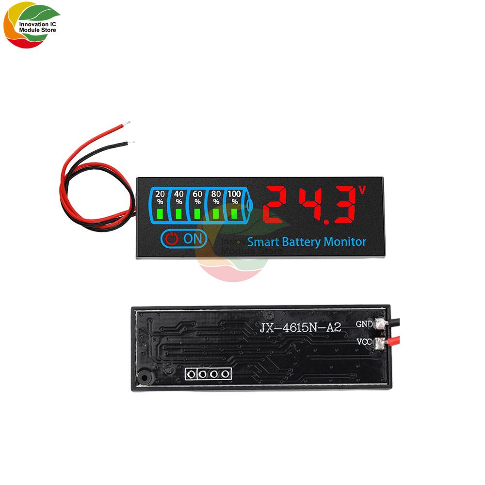 

DC 7-55V 3S-14S LED Battery Capacity Indicator Acid/Lithium Universal Battery Charge Indicator Board Voltage Charging Tester червоний