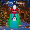6.8FT Xmas Holiday Inflatable Yard Decor Santa Dinosaur Slide Penguins LED Christma Decoration Toy Supplies Home Ornaments Gifts