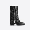 Vintage Suit Flanged Tie Fashion Boots New Autumn and Winter Thick-soled Trousers Stacked Medium Tube Short Boots