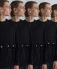 WHATEVERWEWANT Merino Wool Slit Bution Knit [Black]