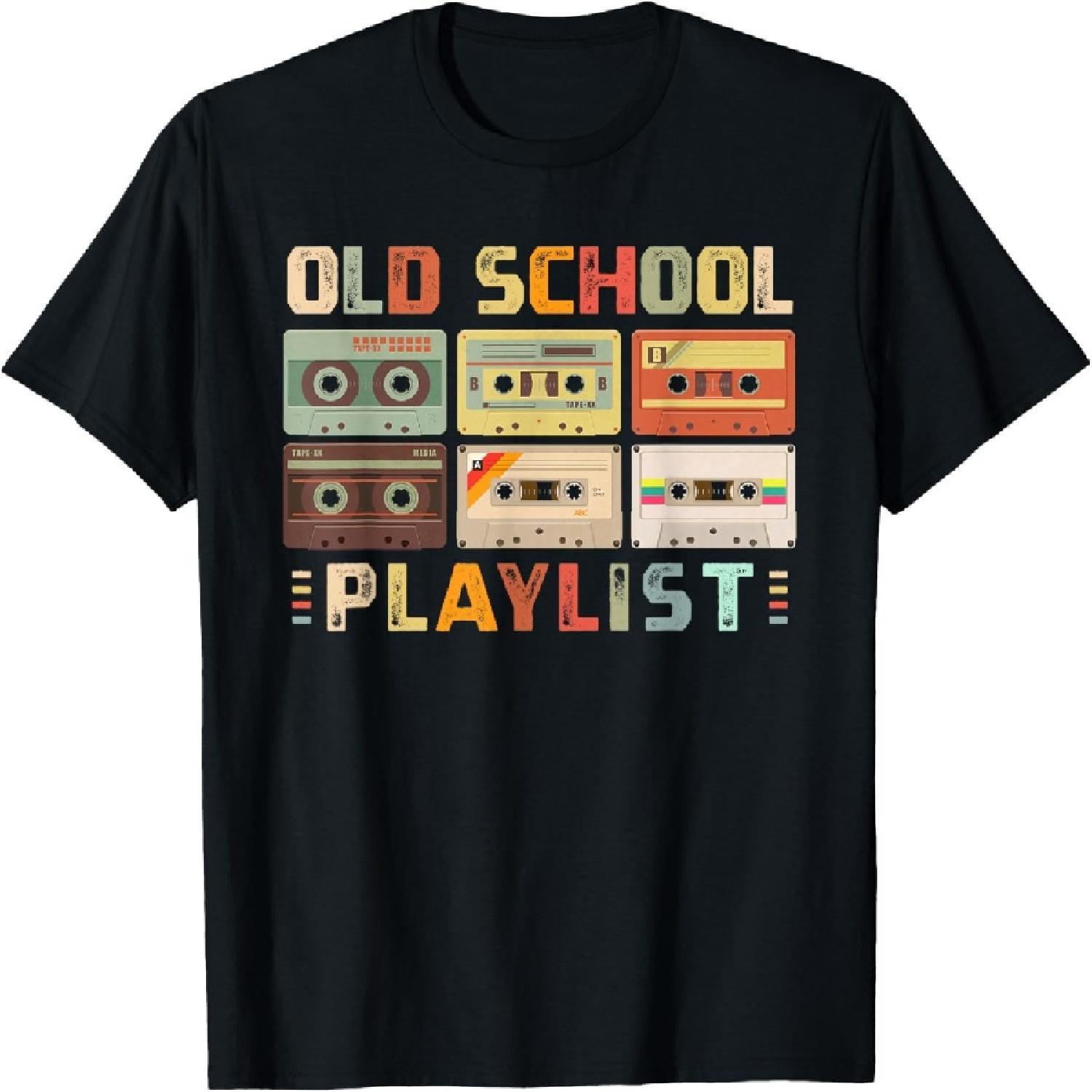 

Cassette Tape Music 80s Retro Old School Playlist T-Shirt XXXXXL різнокольоровий