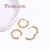 Fashion Hoops Earrings For Women Jewelry Accessories 18K Real Gold Plated Twist Circle Hoop Earring Female,Jewelry Gifts