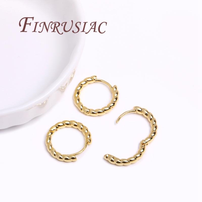 Fashion Hoops Earrings For Women Jewelry Accessories 18K Real Gold Plated Twist Circle Hoop Earring Female,Jewelry Gifts