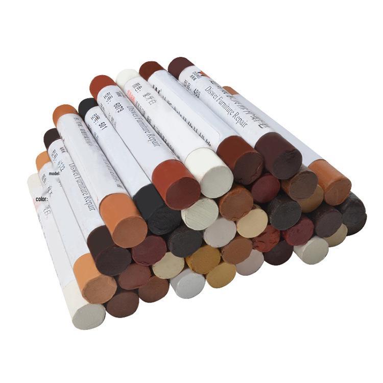 Furniture Scratch Repair Kit: Touch-up Crayons & Wax Paste for Wooden Floors & Cabinets - 308 Colors Available