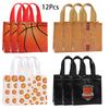 12Pcs Cartoon Sports Basketball Theme Gift Packing Bag Non-Woven Candy Bags for Kids Boy Birthday Baby Shower Party Decoration