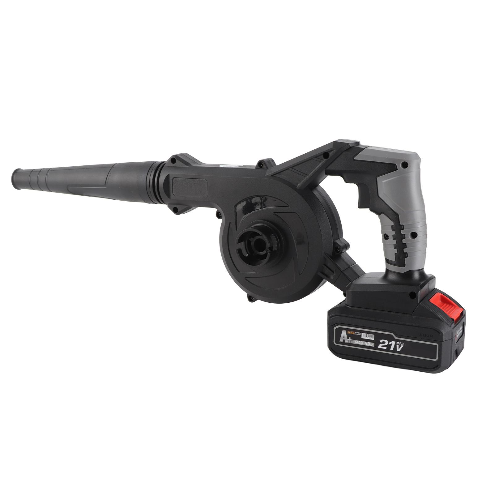 

Cordless Leaf Blower Stepless Speed Regulation 21000rpm 2 in 1 Powerful Electric Leaf Blower Vacuum Cleaner for Garden EU Plug & 1 Battery чёрный