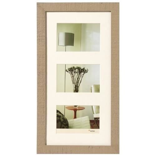 Cadre photo - walther - ho315c - beige - bois - 3 photos 13x18 cm