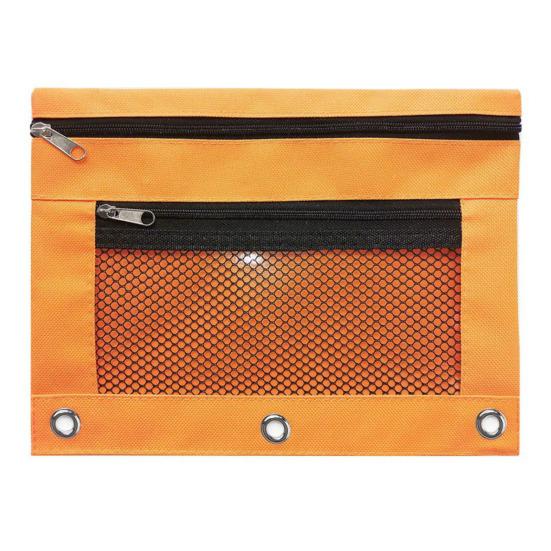 3ks Pouzdro na tužky 3 kroužkový pořadač Velkokapacitní Pouzdro na tužky Průhledné okénko